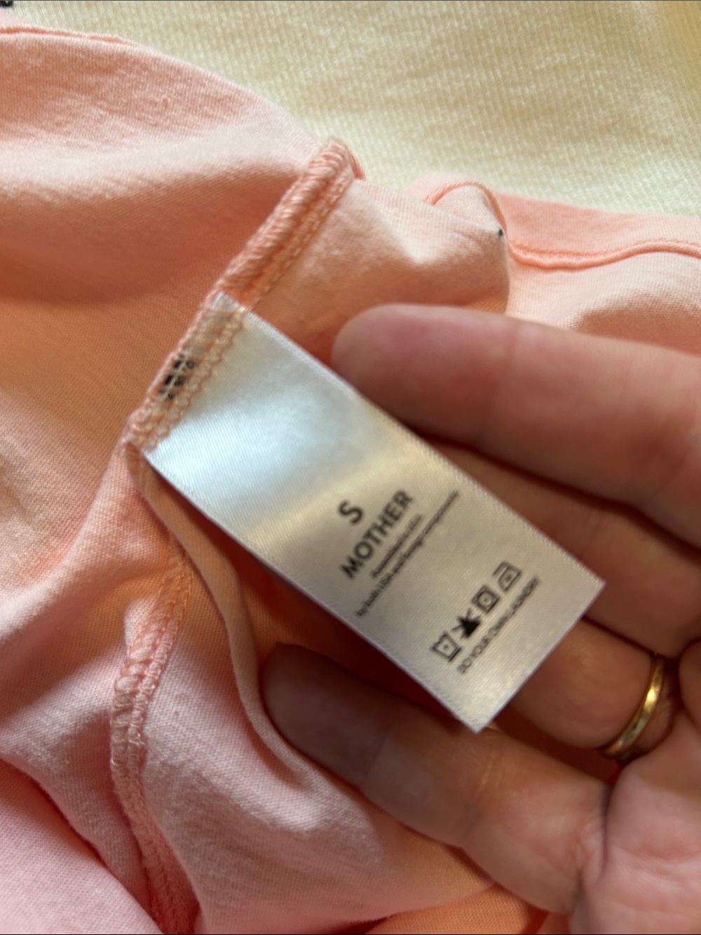 Mother nwt Sangria Graphic Tee in Light Pink - Picture 7 of 7